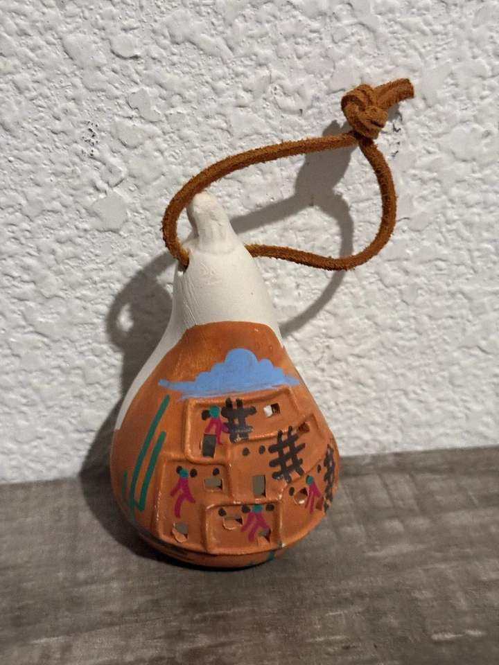 Cactus/Flower Hanging Bird Feeder Pot Southwestern Pottery Clay Santa Fe 2005 - Image 1 of 4