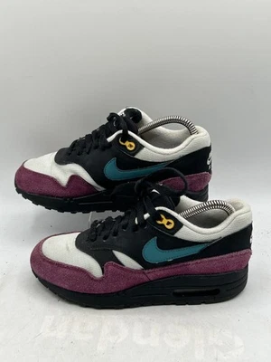 Nike Air Max 1 Athletic Sneakers Womens Sz 5.5 Plum White Suede LowTop Lace Up - Image 1 of 4