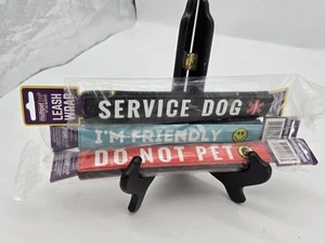 3 Multipet Pet Leash Wraps NWT Do Not Pet I'm Friendly Service Dog G - Picture 1 of 2