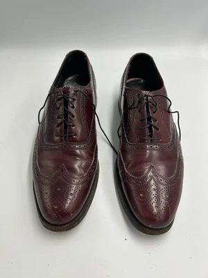 Zapatos de vestir Florsheim para hombre Lexington de cuero borgoña punta de ala talla 9 1/2 D Foto 1 de 4