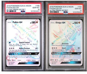 PSA 10 Set Palkia Dialga GX 164/156 165/156 2018 Pokemon Sun & Moon Ultra Prism - Picture 1 of 5