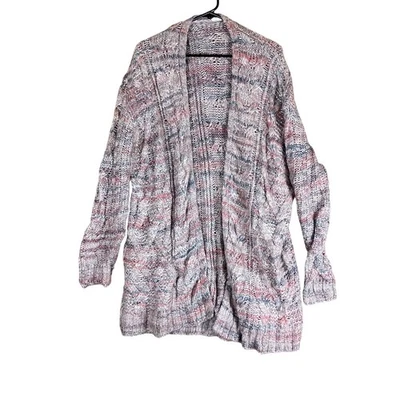 Gap Womens Cardigan Multicolor Chunky Cable Knit Long Sleeve Wool Blend XL - Image 1 of 4