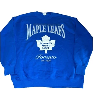 Vintage Lee Toronto Maple Leafs  Crewneck Sweatshirt Men's XL Nutmeg USA 50-50 - Picture 1 of 8