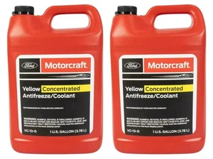 2-US Gallon LINCOLN FORD MotorCraft YELLOW Concentrated Antifreeze Coolant Fluid - Picture 1 of 5