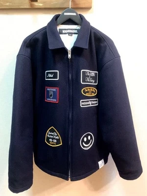 Chaqueta de Trabajo Neighborhood 23AW Melton Cremallera Azul Marino XL Forro Acolchado Usada Foto 1 de 4