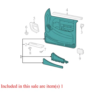 1999-2003 Ford Ranger FL Door Interior Trim Panel Used 8L5Z1023942BB OEM Foto 1 de 4