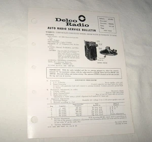 1963 Corvette Original Factory NOS GM Wonder Bar Radio Service/Repair Info 63 - Picture 1 of 4