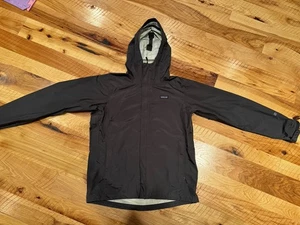 PATAGONIA Grey Granite Crest Hooded Rain Jacket Men Large EXCELLENT!! Worn Twice - Picture 1 of 17