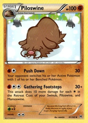 Piloswine Uncommon XY - BREAKthrough 81/162 Pokémon TCG - Image 1 of 2