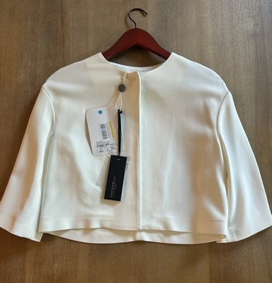 Chaqueta Antonelli Firenze Manga Tres Cuartos Botón Único Blanca Nueva Con Etiquetas Talla L Foto 1 de 4