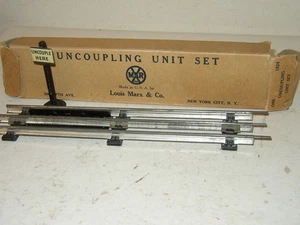 Marx #1624 Entkuppeln Gleisabschnitt mit Entkuppeln hier Schildkasten NEU NOS - Bild 1 von 2