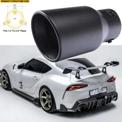 For Toyota Supra Car Exhaust Pipe Tip Rear Tail Throat Muffler Tailpipe 1.5"to3" Foto 1 de 4
