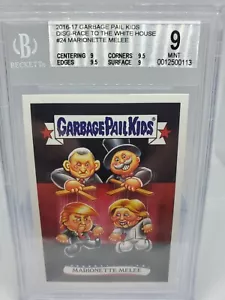 2016-17 Garbage Pail Kids Marionette Melee BGS 9 MINT Sticker 371 Made RARE - Picture 1 of 2