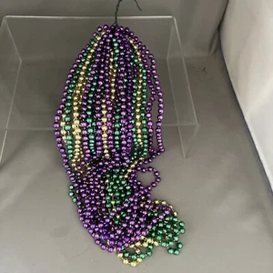 13 Mardi Gras Bead Necklaces Purple Green Gold New 9oz Total Weight - Picture 1 of 5