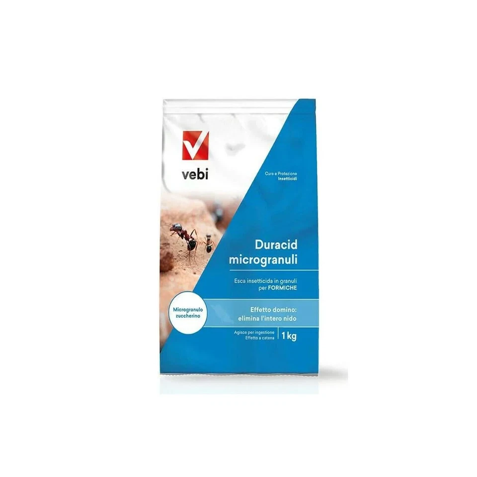 Vebi DURACID MICROGRANULI Insetticida pidocchio pollino formiche pronto uso 1 KG