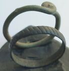 Antike metaphysische Kraft Bronze Ring Schilder Unendlichkeit Set 2-teilig Kreuzsiegel Stempel