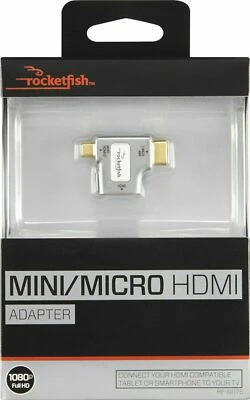 NEW Rocketfish Micro-HDMI-D & Mini-HDMI-C to HDMI Cable Adapter 4K 1080p HDTV - Image 1 of 2