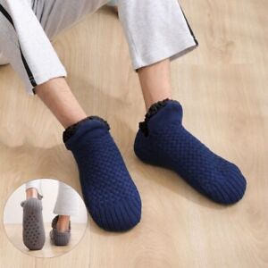Fleece-Lined Thicken Winter Soft Warm Slipper Socks Floor Shoes Floor Socks