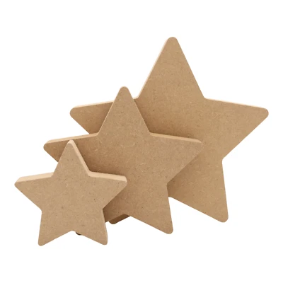 Wooden Star Freestanding Craft Shape 18mm MDF Craft Blank Decoration Decor - Image 1 of 2