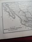 1904 Railroad Map Train Report MEXICAN CENTRAL RAILWAY COMPANY Mexico Railroad 