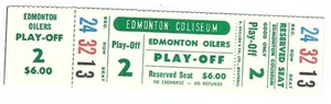 WHA Hockey Coliseum Edmonton Oilers Boleto Sin Usar Playoffs 2 VERDE - Imagen 1 de 1