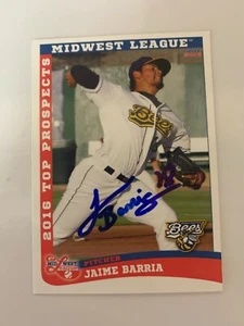 Jaime Barria 2016 Signed Top Prospect Team Card - Picture 1 of 1