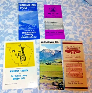Lot of 6 Vintage Brochures from Wallowa County Oregon 1971-1972 - Picture 1 of 2