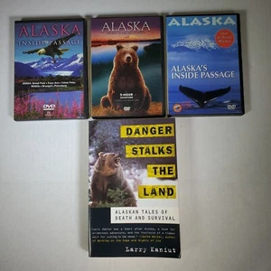 Alaska DVD's - set of 3 PLUS Bonus Book: "Danger Stalks the Land" - Foto 1 di 16