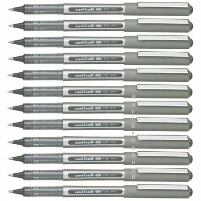12 x UNI BALL EYE FINE ROLLERBALL 0.7mm PEN UB157 Black - image 1 of 4