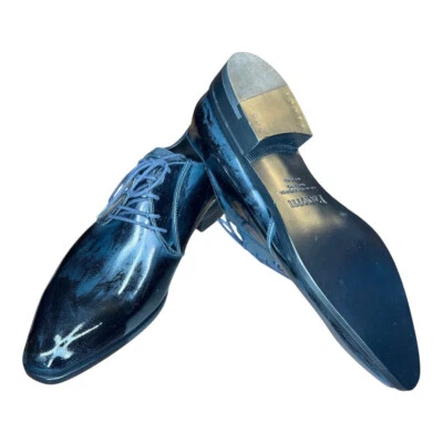 Auténticos zapatos Oxford de diseñador italiano Cesare Paciotti US 8,5 negros/azul marino de $790  Foto 1 de 4