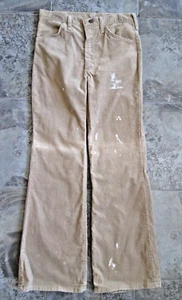 Vintage Wrangler Wrapid Transit Pants 29x31 Corduroy Brown Bootcut Flare Pockets - Picture 1 of 11