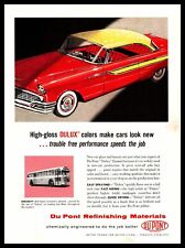 1958 Du Pont Refinishing Materials "Dulux" Enamel Car & Bus Fleet Paint Print Ad
