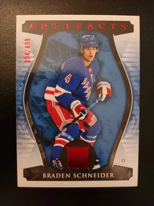 2023-24 Artifacts Ruby Parallel Braden Schneider Card #77 /499 Rangers - Picture 1 of 2