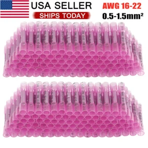 300PCS Heat Shrink Waterproof Wire Connectors Red Butt Seal Terminals 22-16 AWG - Picture 1 of 10