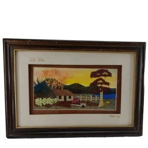 Rafael Rodriguez Campos Costa Rica Sand Seed Stone Original Signed Wall Art R/99 - Picture 1 of 12