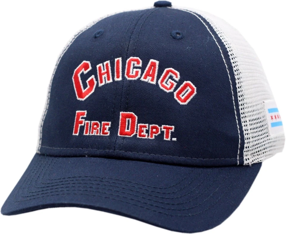 Chicago Fire Department Arched Logo Trucker Mesh Hat - Image 1 of 1