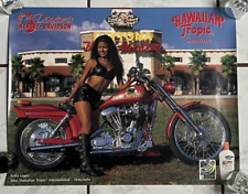 Daytona Harley Davidson Poster Signed by Miss Hawaiian Tropic Sofia Lopez
