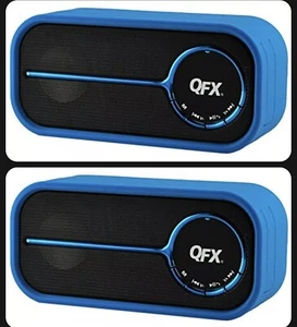 QFX BT-40BLU/BL Portable Rechargeable Bluetooth Speaker with Microphone (Blue) - Picture 1 of 5