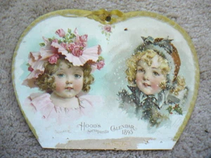 1895 Hood's Sarsaparilla Calendar Top - The Astronomical Events - Lowell, Ma - Picture 1 of 3