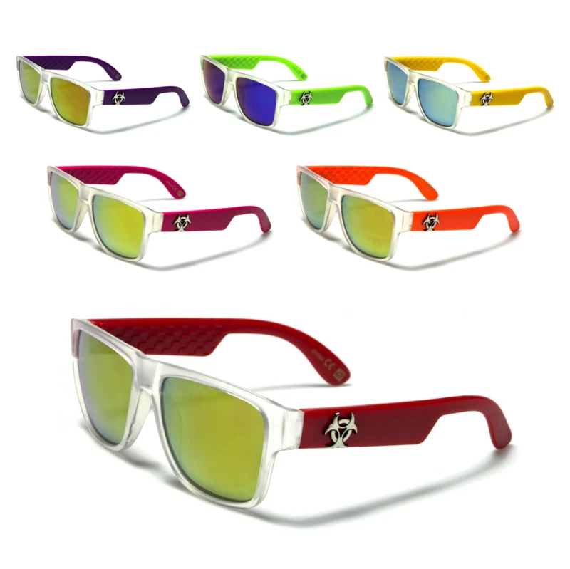 Biohazard  Sunglasses Retro Style Mirror Lenses Plastic Frames Sport Men Women. - Image 1 of 1