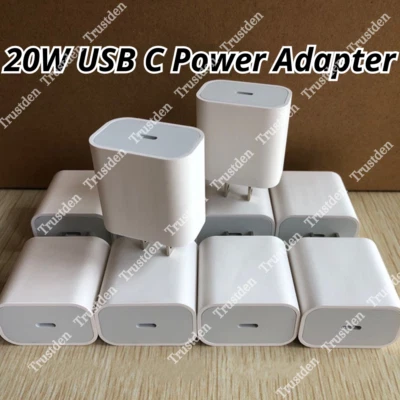 Venta al por mayor a granel para iPhone iPad 20W USB C Tipo C Adaptador de corriente Bloque de cargador rápido Foto 1 de 4