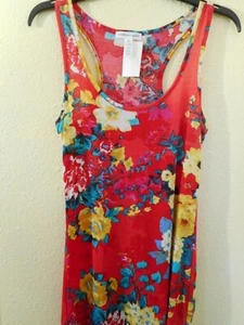Vestidos Mujer Tank Vestido Rojo Estampado Floral Juniors Chicas Vestido Largo Casual Sm - Imagen 1 de 4