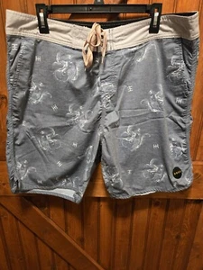 Howler Brothers Boardshorts Herren 38 grau geometrisch Dos Gallos Fighting Rooster - Bild 1 von 10