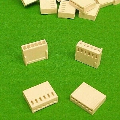 HSUAN MAO Housing 6 way x 10pcs + 50pcs Contact Crimp Solder 0.1" Molex Type 2.54mm Latch