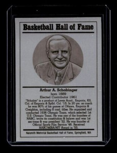 ARTHUR SCHABINGER 1986-99 BASKETBALL HALL OF FAME METALLIC HOF