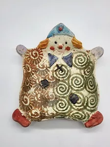 Handbemalte italienische Keramik Clown Teller/Schüssel/Wandhängend 5,5 Zoll x 6,5 Zoll - Bild 1 von 14