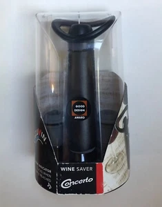 WINE SAVER Concerto VACUVIN Vacuum Pump with Two Wine Stoppers NEW! - Picture 1 of 4