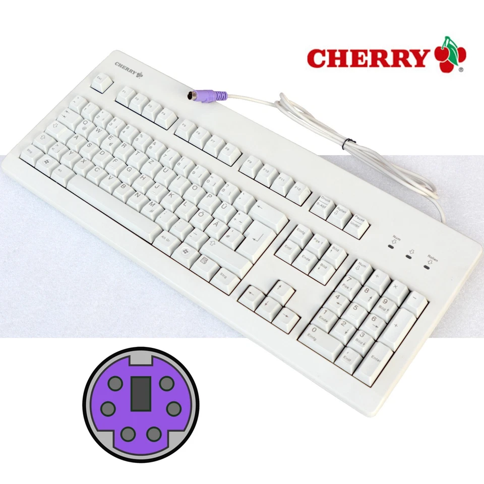 Mechanical PS/2 Keyboard Cherry G81-3000 MY3000R for Collectors KB131 - Image 1 of 1