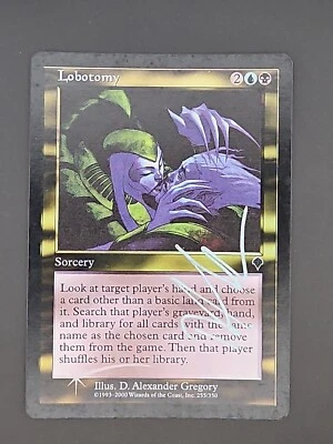 MTG Magic the Gathering Foil Invasion Lobotomy Signed D Alexander Gregory #1 - Image 1 of 2