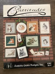 Cattitude Cats The Eighth Litter Jeanette Crews Designs Cross Stitch Leaflet 182 - Picture 1 of 2